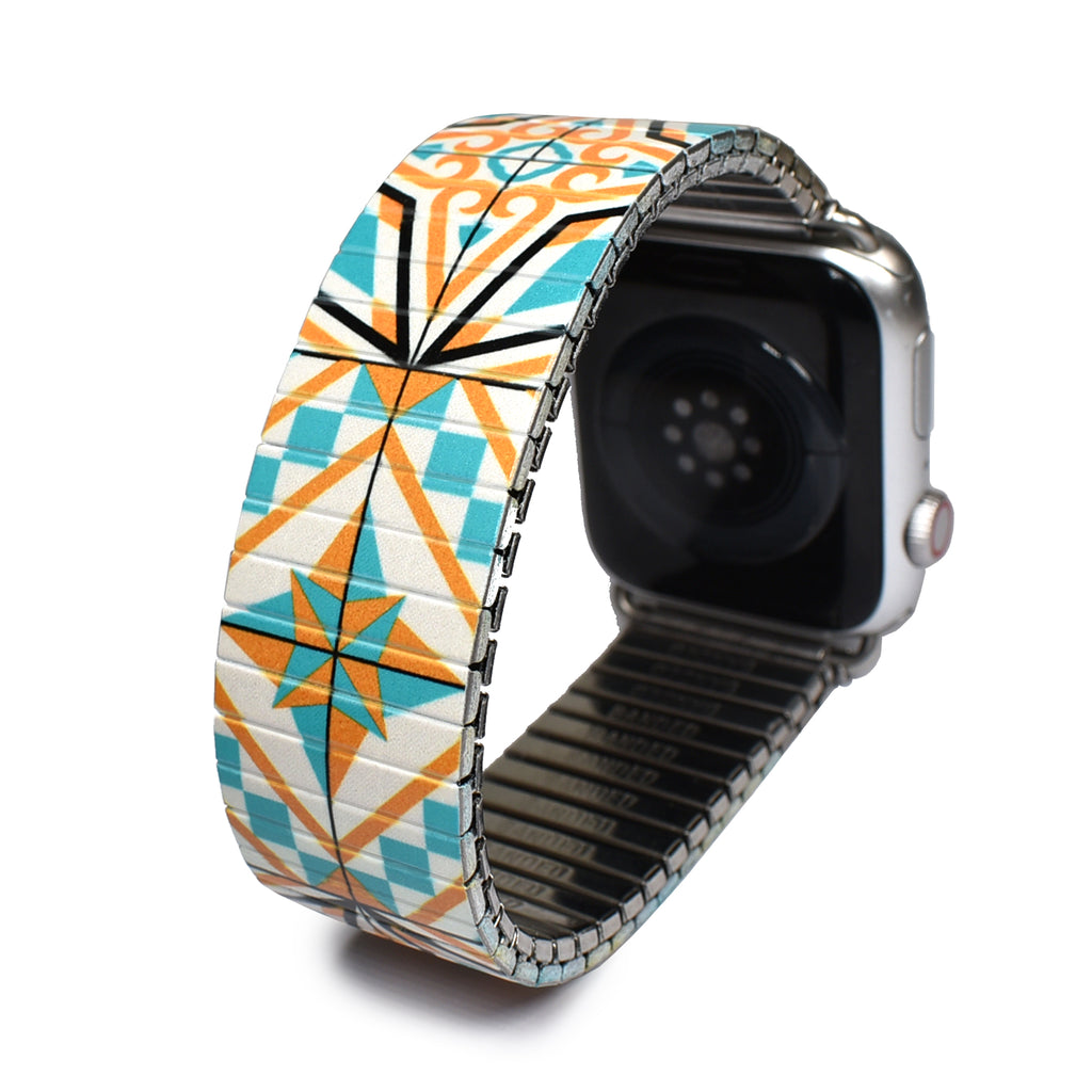 Back view AZULEJO - Cala de Portixol - Banded™ Smart Watch Classic Finish © 2024 Banded Bracelets