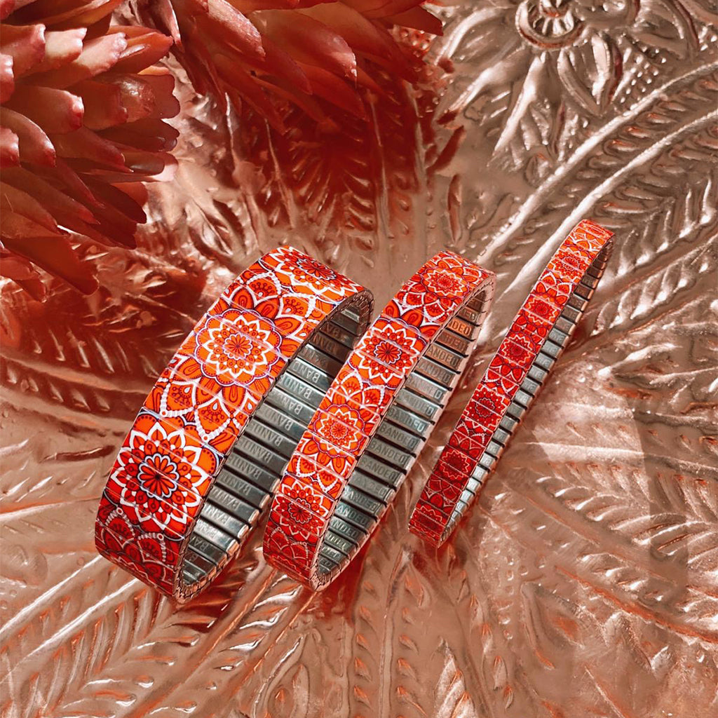 Brazilian Moonrise - Coccinea - Passiflora Collection Classic Finish Banded Bracelets