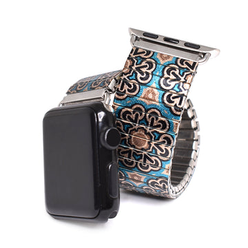 Metropolis- Absinth - Apple watch band metallic finish by Banded Berlin Bracelets  © 2020, banded berlin