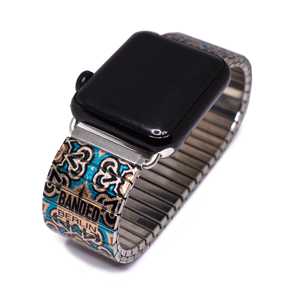 Metropolis- Absinth - Apple watch band metallic finish by Banded Berlin Bracelets © 2020, banded berlin