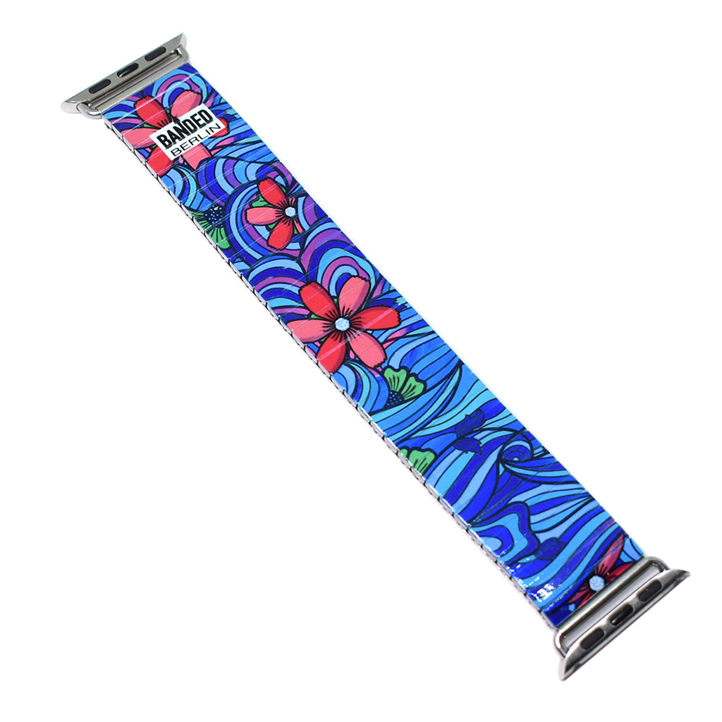 Squiggle Flower Pop- Blues Apple watch banded Berlin