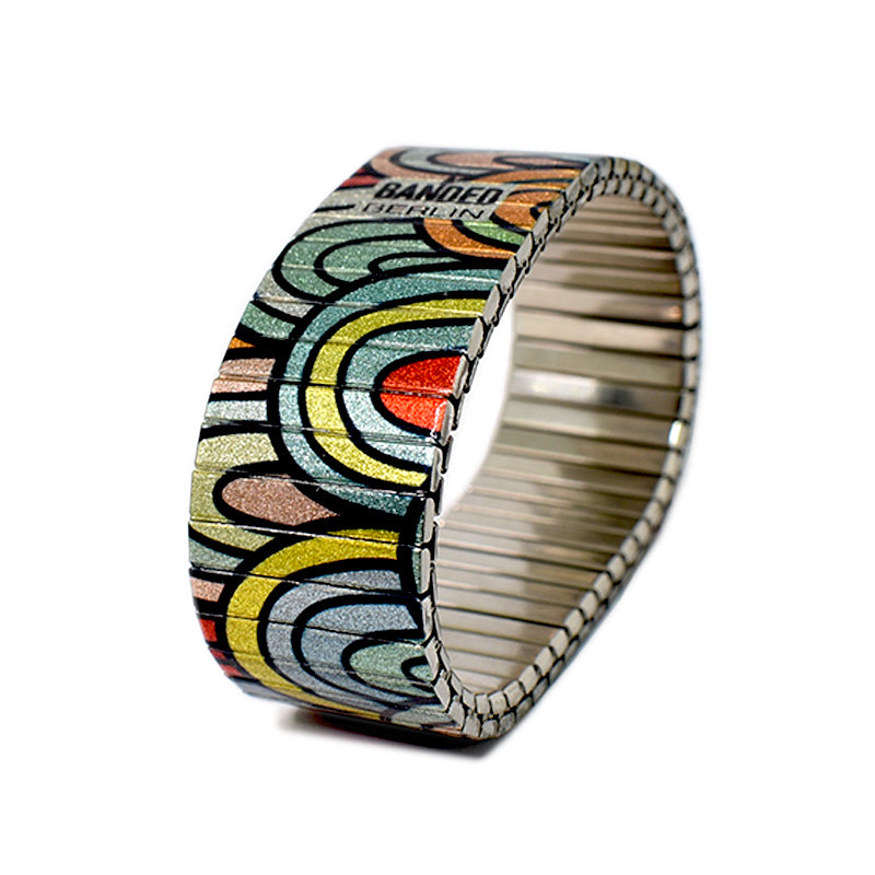 Banded Berlin - Full Spectrum - multi coloured rainbow fantasies in a 23mm width style © 2020, banded berlin